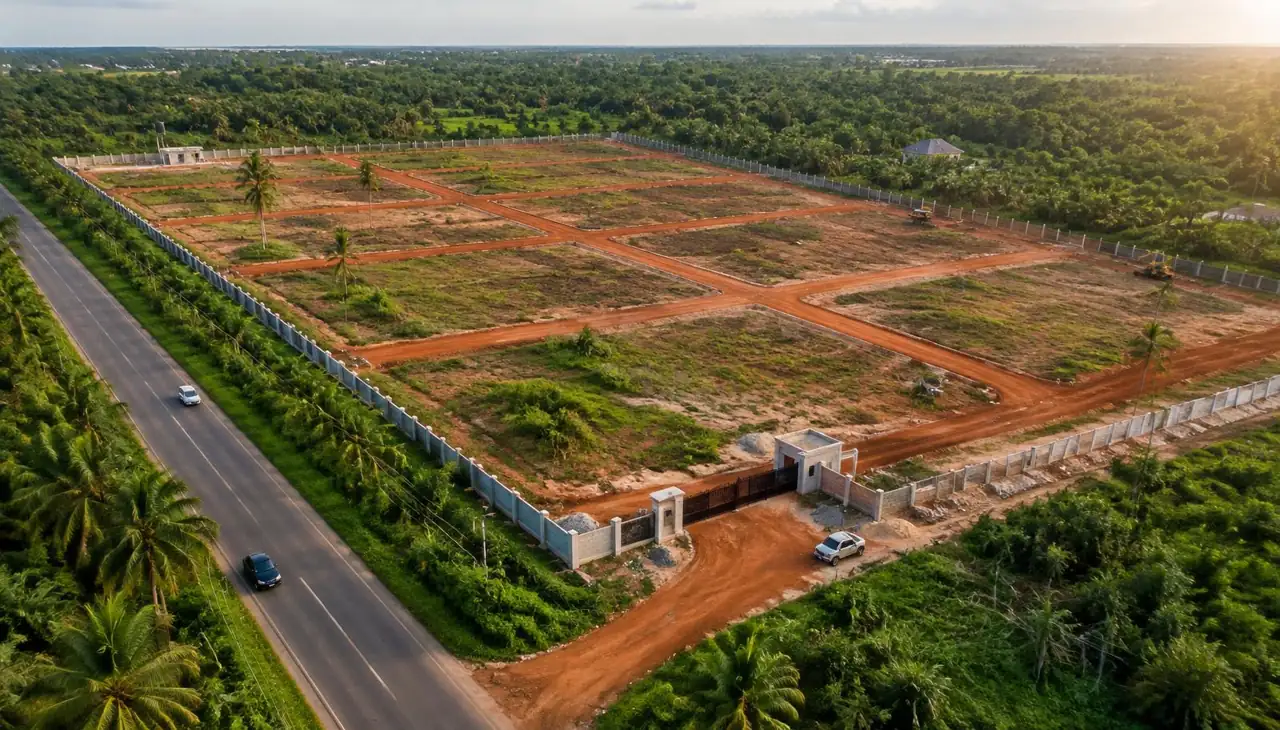Aerial view of Fourstone Estate